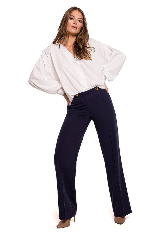 SHIRLYN Elegant Straight-Leg Trousers - Professional & Stylish