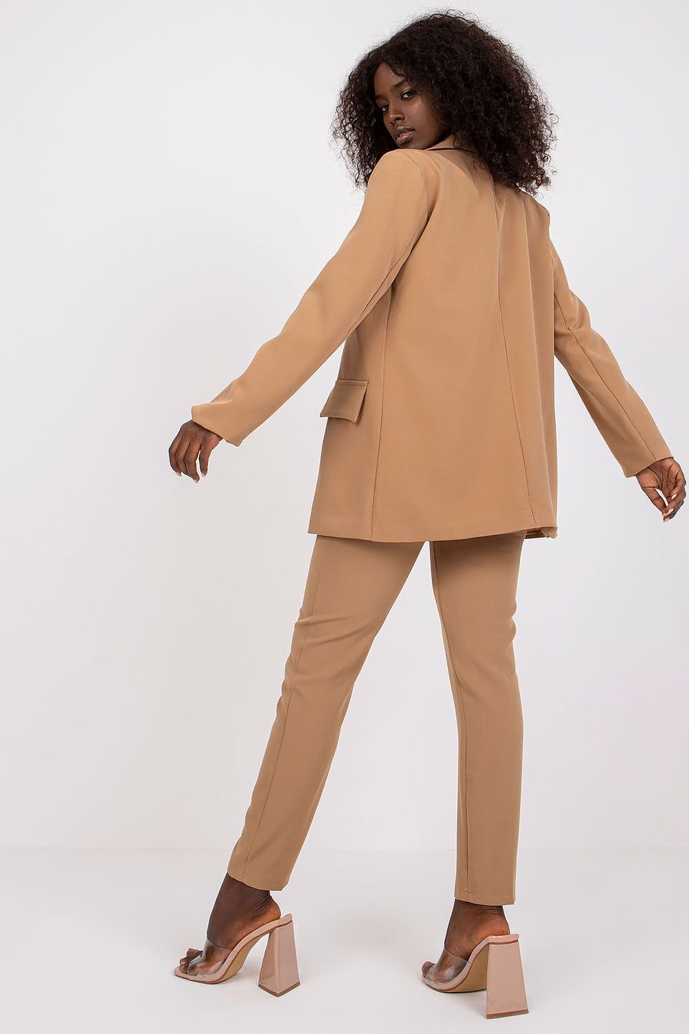 SHIRLYN Ladies' Long-Sleeved Jacket - Button Fastening & Shoulder Cushions