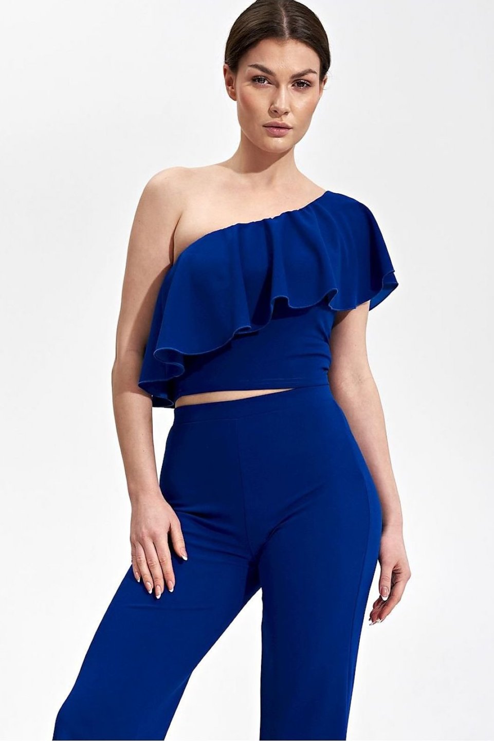 SHIRLYN One Shoulder Ruffle Crop Top - Stylish & Chic