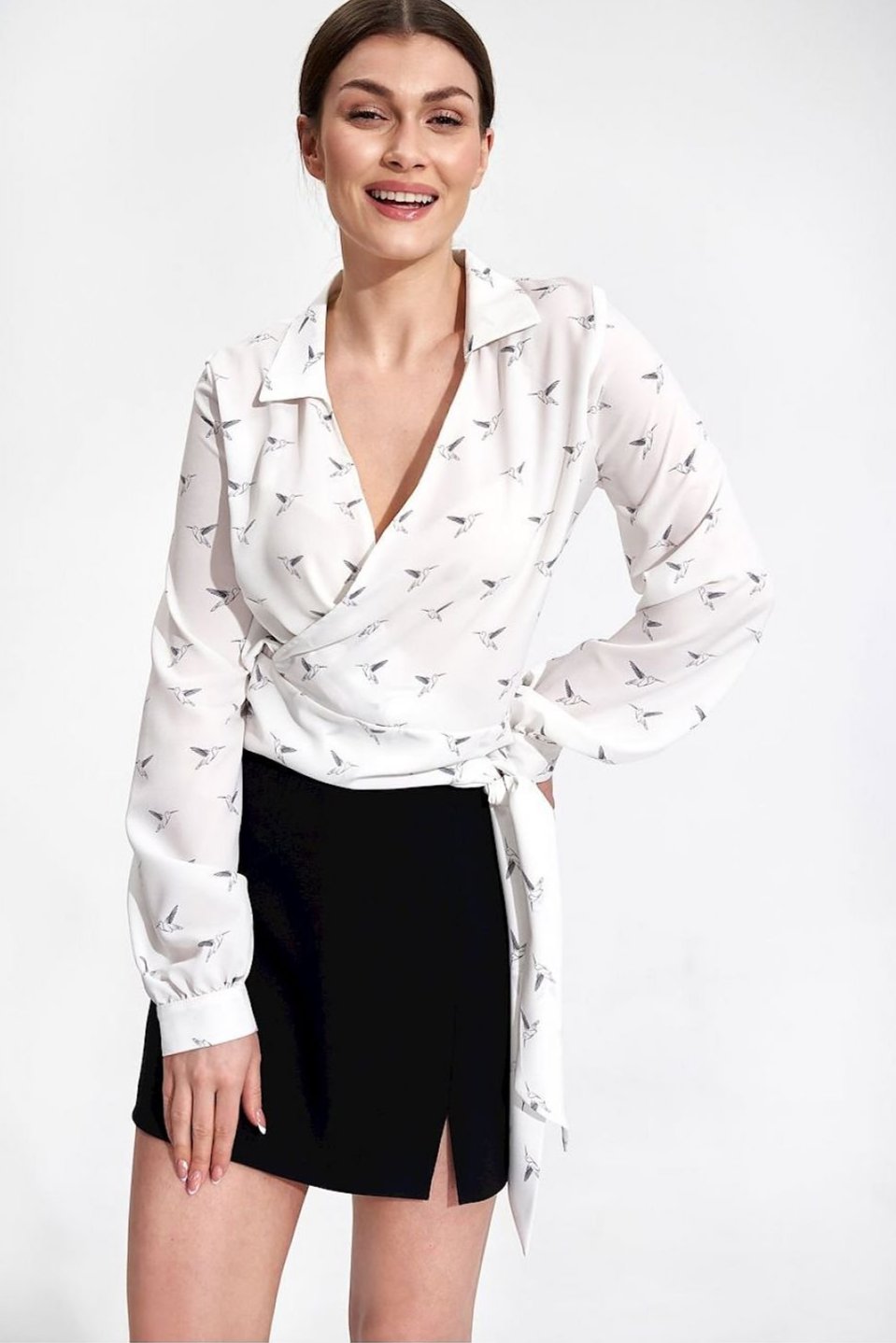 SHIRLYN Elegant Envelope Blouse - Stylish & Versatile