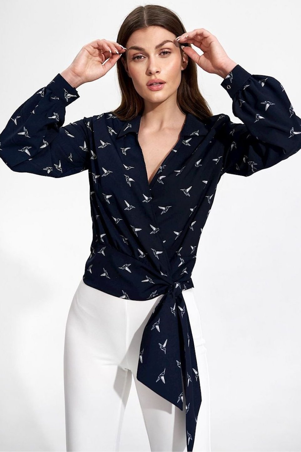 SHIRLYN Elegant Envelope Blouse - Stylish & Versatile