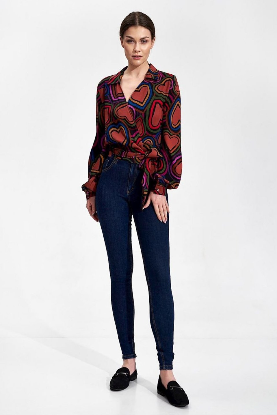 SHIRLYN Elegant Envelope Blouse - Stylish & Versatile