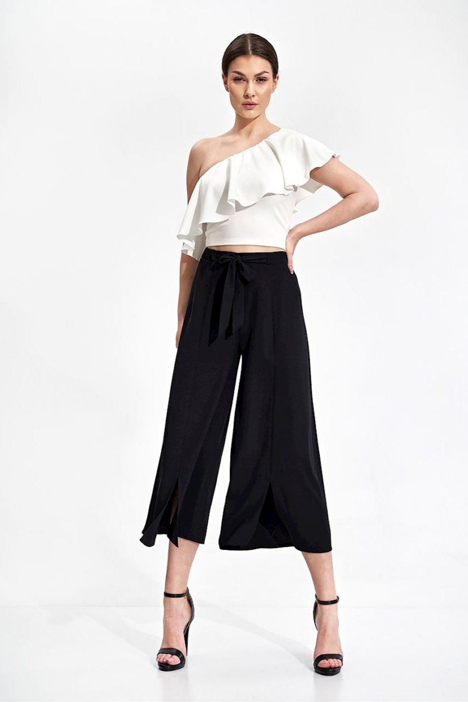 SHIRLYN One-Shoulder Ruffle Crop Top - Stylish & Trendy