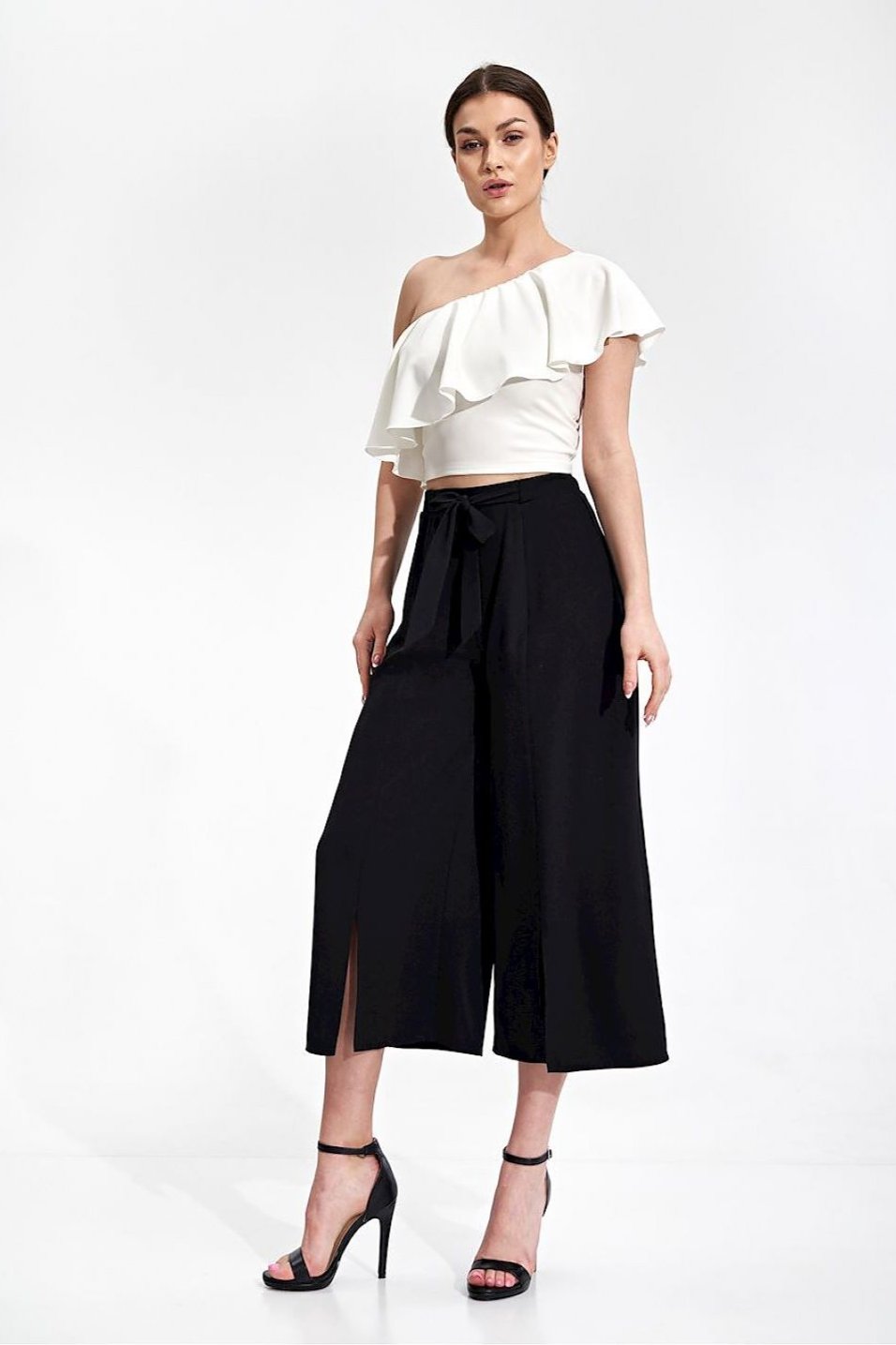 SHIRLYN One-Shoulder Ruffle Crop Top - Stylish & Trendy