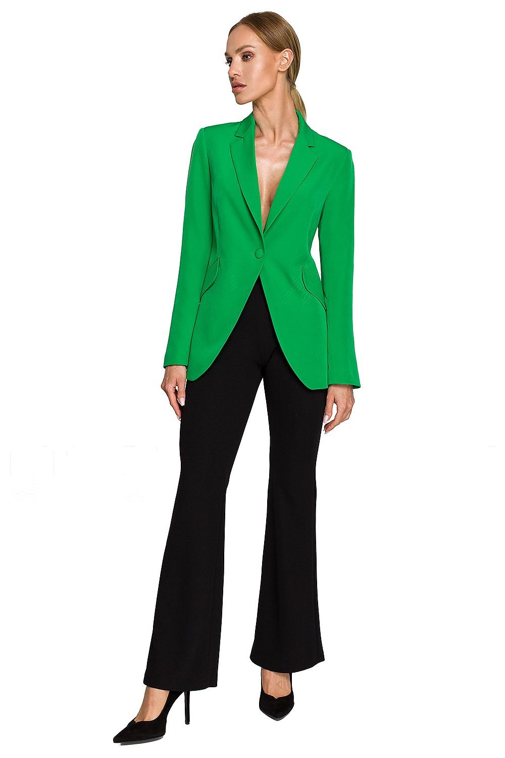 SHIRLYN Classic Blazer with Feminine Cut & Slanted Pockets