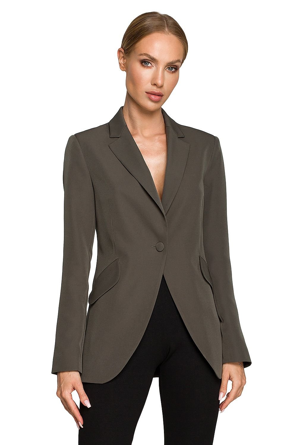 SHIRLYN Classic Blazer with Feminine Cut & Slanted Pockets