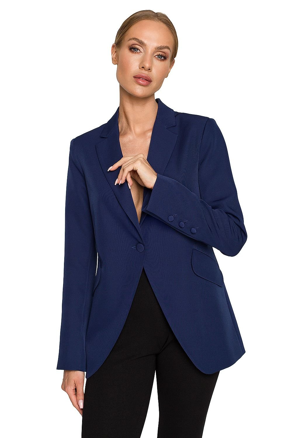 SHIRLYN Classic Blazer with Feminine Cut & Slanted Pockets