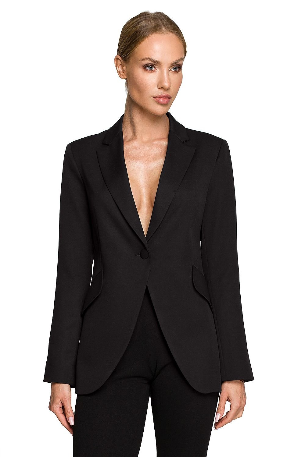 SHIRLYN Classic Blazer with Feminine Cut & Slanted Pockets