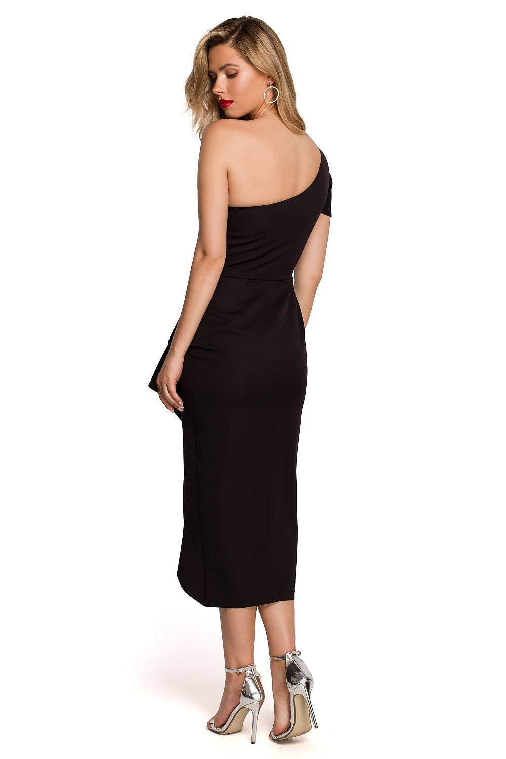 SHIRLYN One Shoulder Dress with Fine Overlap Bottom