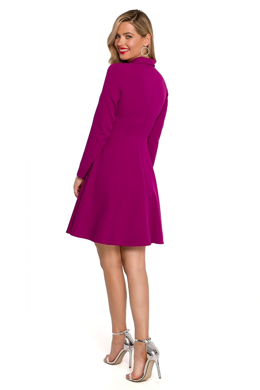 SHIRLYN Flared Dress with Envelope Neckline