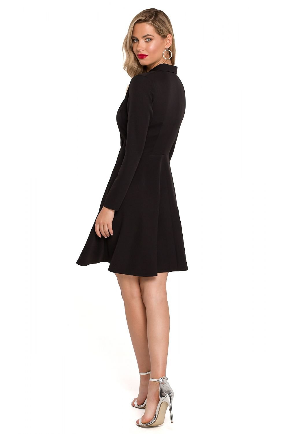 SHIRLYN Flared Dress with Envelope Neckline