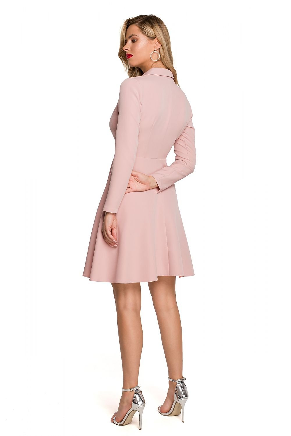 SHIRLYN Flared Dress with Envelope Neckline