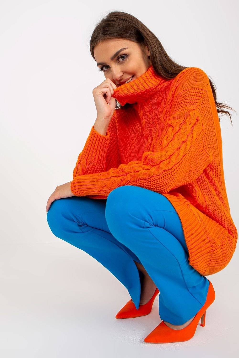 SHIRLYN Extended Cut Turtleneck Sweater - Long Sleeve