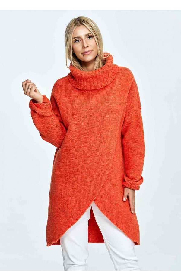 SHIRLYN Women's Poncho Cut Turtleneck Sweater - Soft & Fluffy