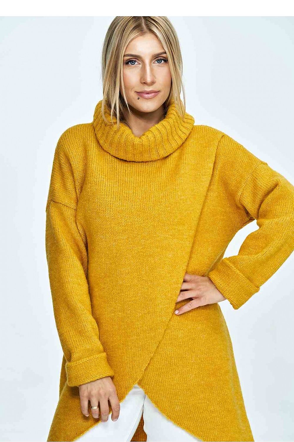 SHIRLYN Women's Poncho Cut Turtleneck Sweater - Soft & Fluffy