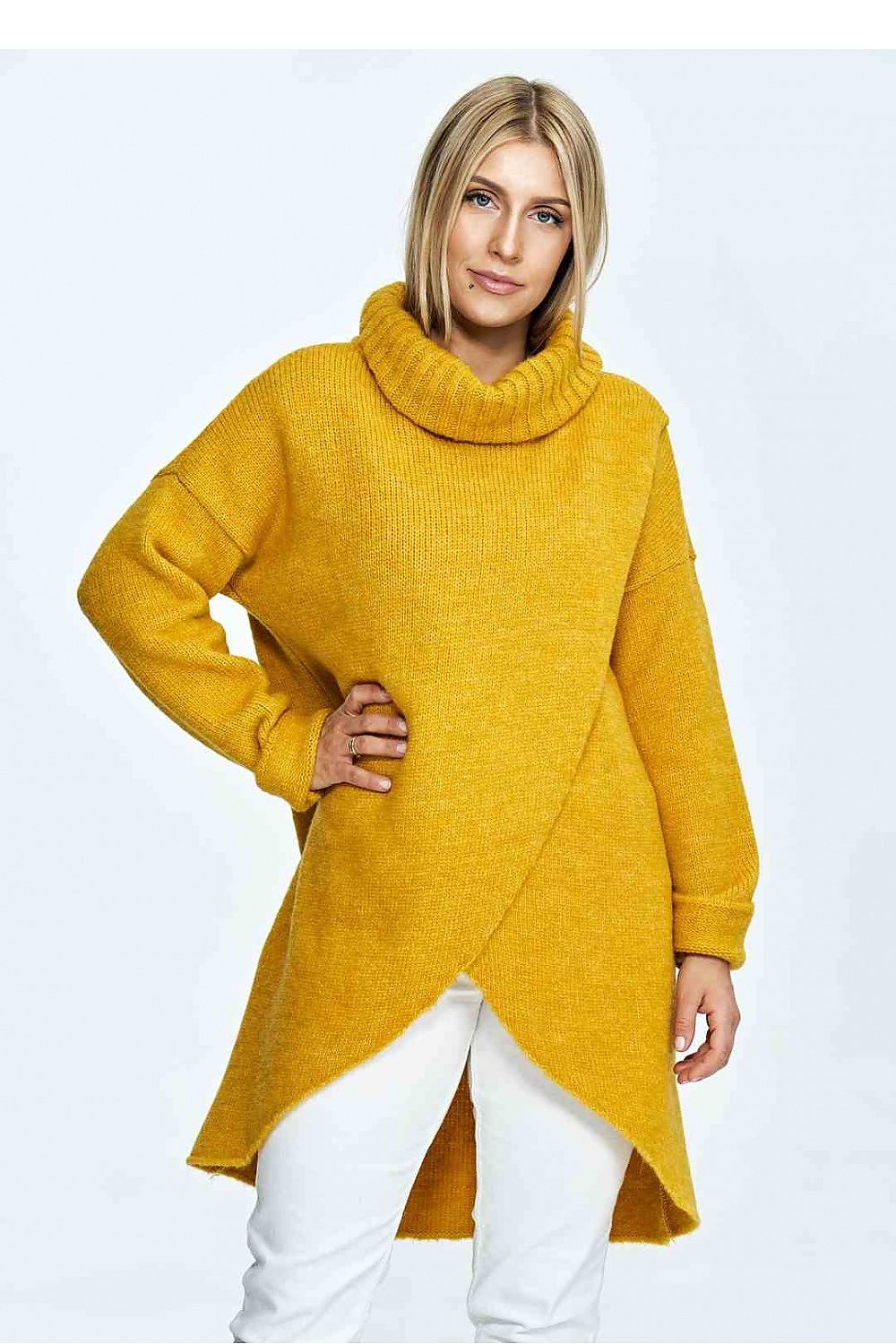 SHIRLYN Women's Poncho Cut Turtleneck Sweater - Soft & Fluffy