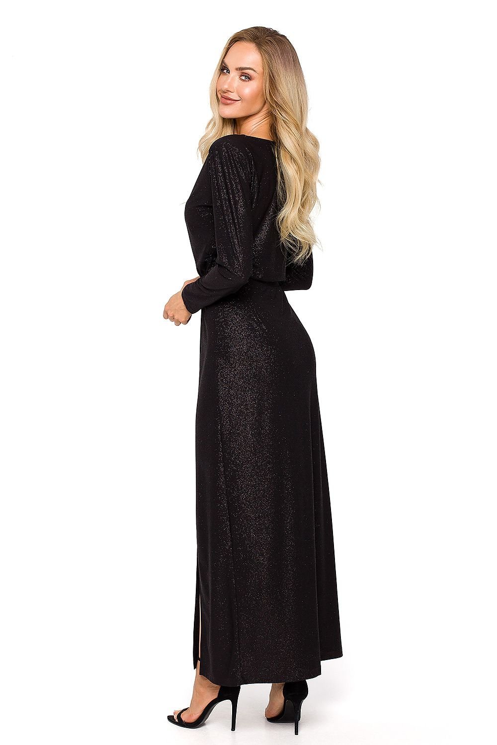 SHIRLYN Elegant Evening Dress - Brocade Fabric & Leg Slit