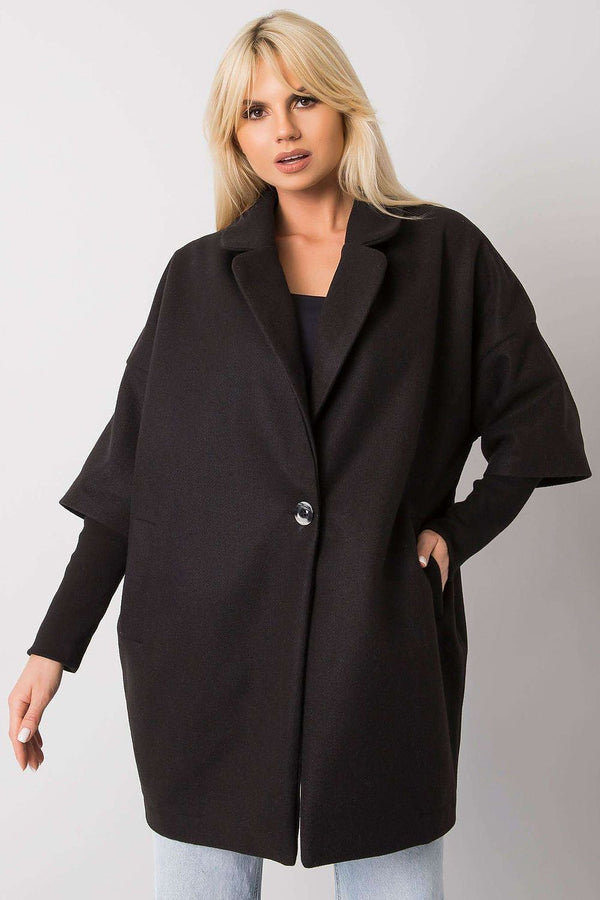 SHIRLYN Women's Loose-Cut Coat - Button Closure & Lining