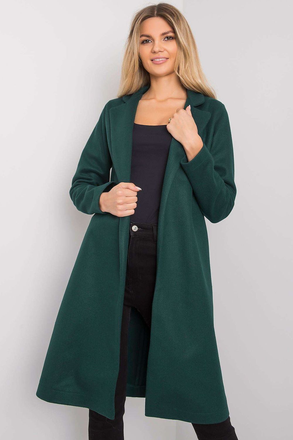 SHIRLYN Women's Unlined Unbuttoned Coat - Shoulder Details & Pockets