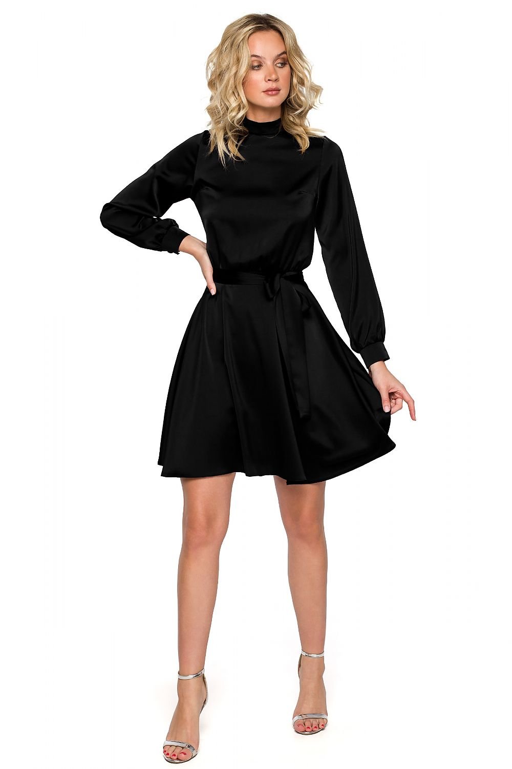 SHIRLYN Asymmetric Dress - Customizable Tie Belt Design