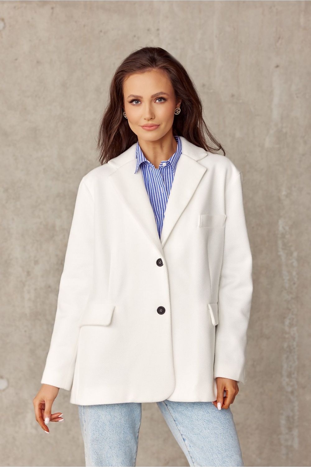 SHIRLYN Voluminous Women's Jacket with Decorative Collar and Cuffs