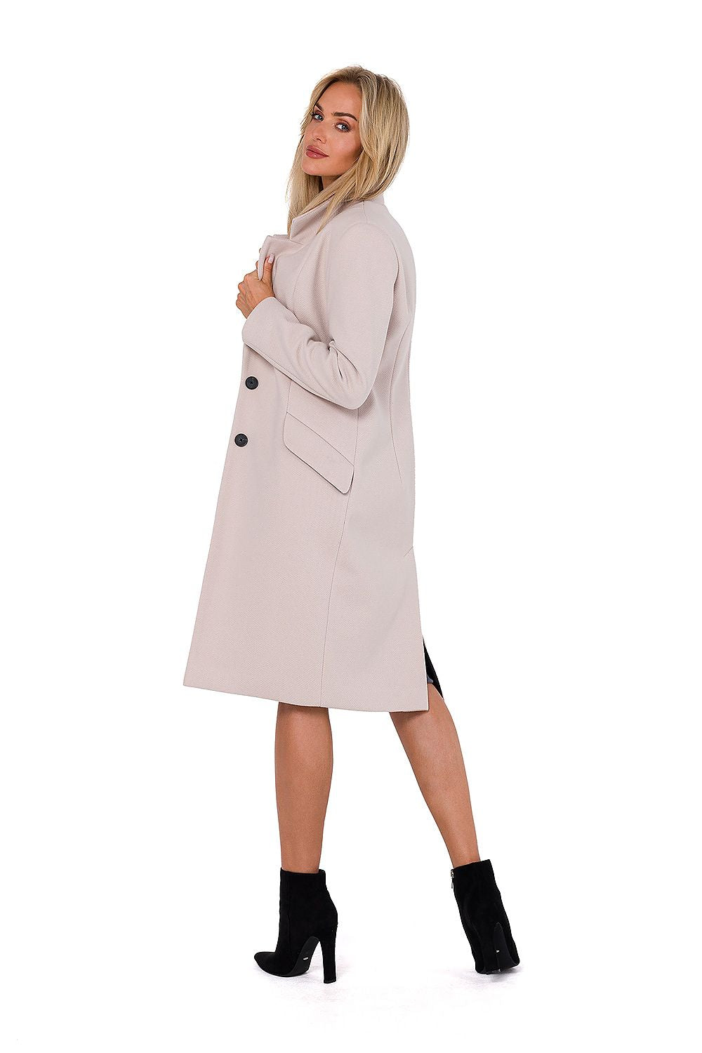 SHIRLYN Women's Fleece Coat - Classic Cut with Padded Collar