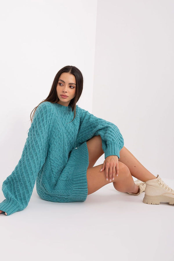 SHIRLYN Oversized Long Sweater - Variegated Texture & Comfort