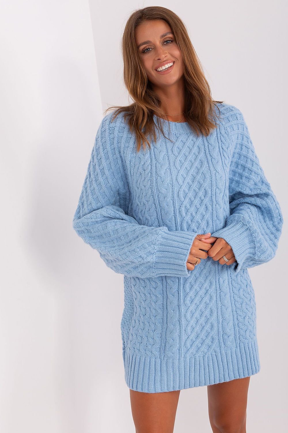 SHIRLYN Oversized Long Sweater - Variegated Texture & Comfort