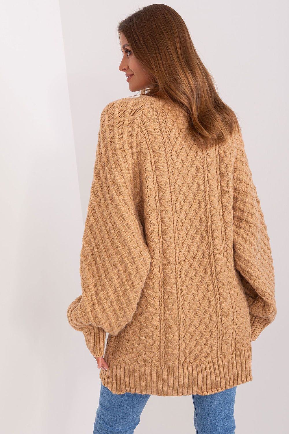 SHIRLYN Oversized Long Sweater - Variegated Texture & Comfort