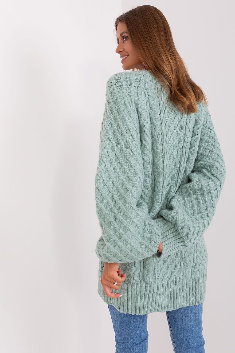 SHIRLYN Oversized Long Sweater - Variegated Texture & Comfort