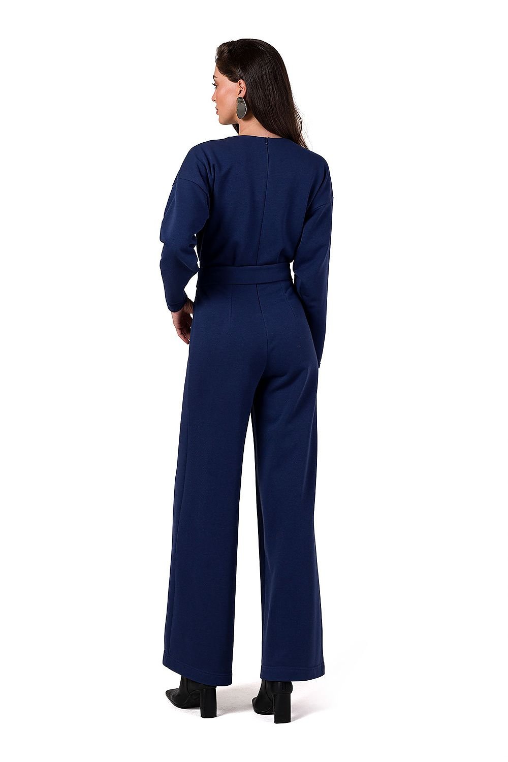 SHIRLYN Knit Jumpsuit - Belt & V Neckline