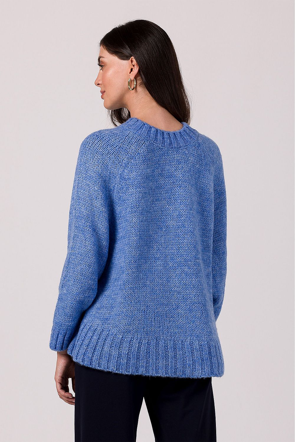 SHIRLYN Loose Women's Sweater - Wide Sleeves & Ribbed Yarn