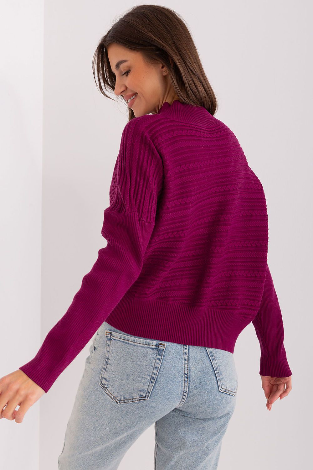 SHIRLYN Variegated Texture Sweater - Comfortable & Warm