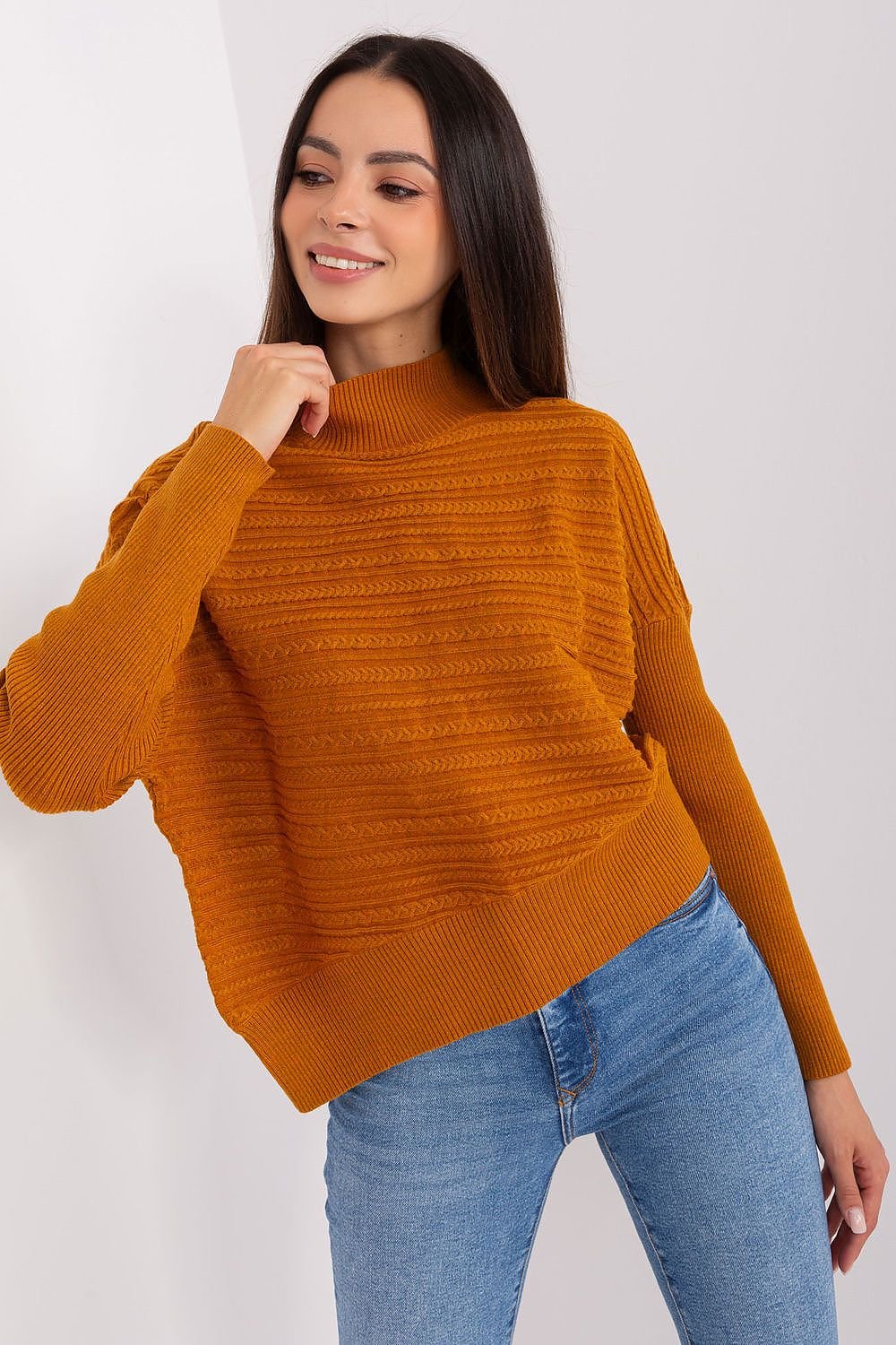 SHIRLYN Variegated Texture Sweater - Comfortable & Warm