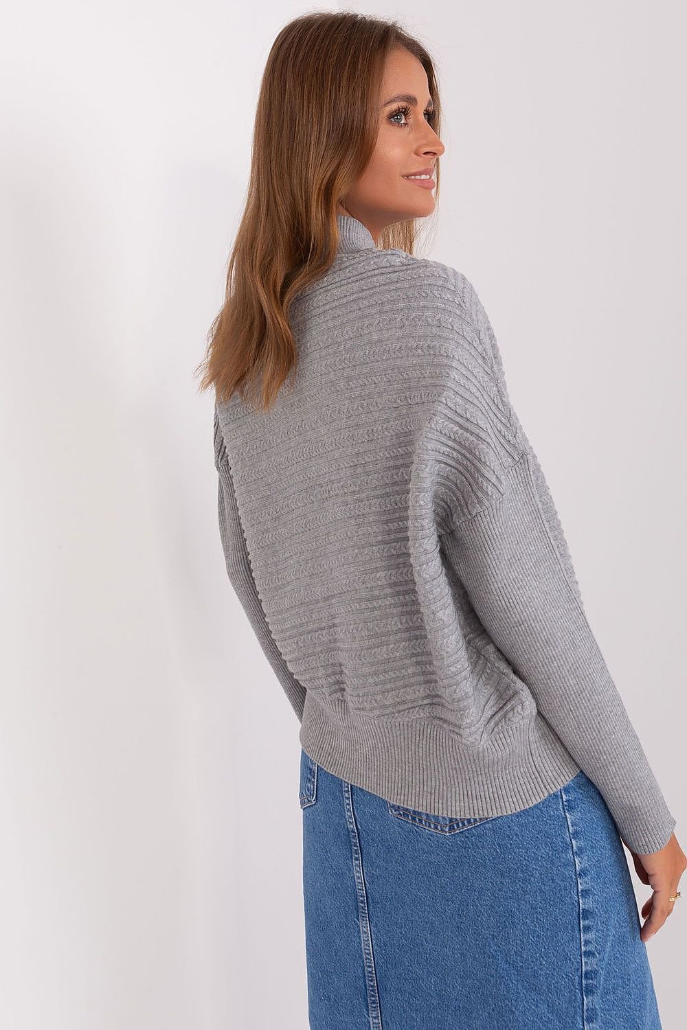 SHIRLYN Variegated Texture Sweater - Comfortable & Warm