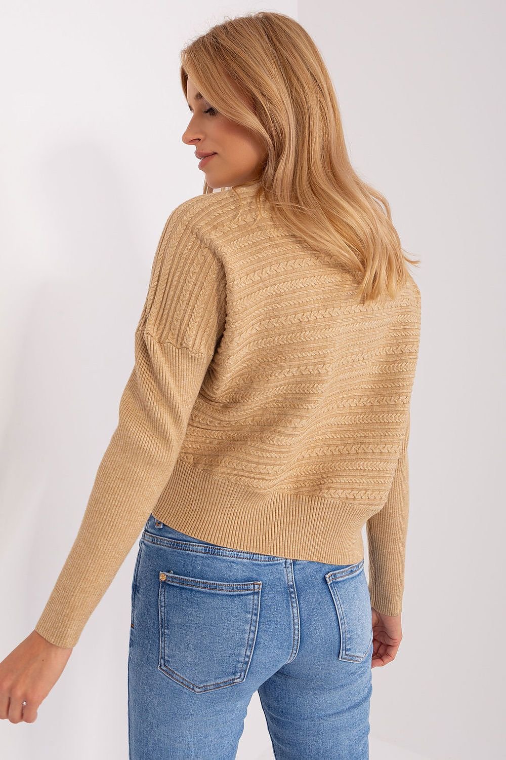 SHIRLYN Variegated Texture Sweater - Comfortable & Warm