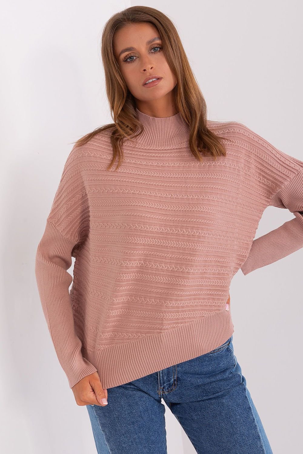 SHIRLYN Variegated Texture Sweater - Comfortable & Warm