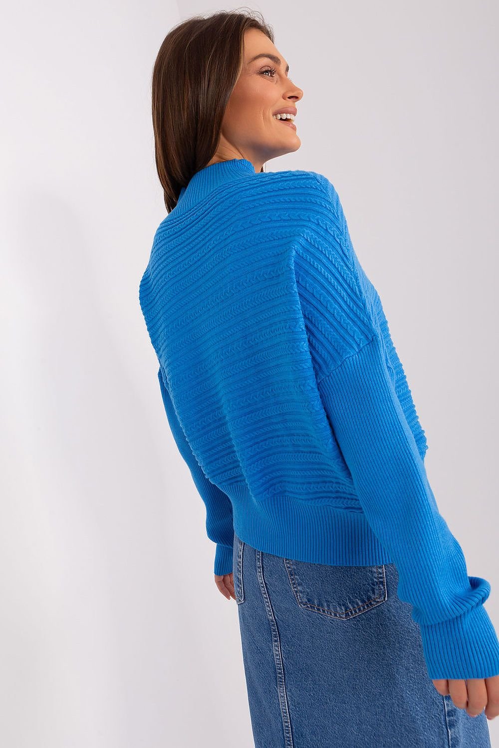 SHIRLYN Variegated Texture Sweater - Comfortable & Warm