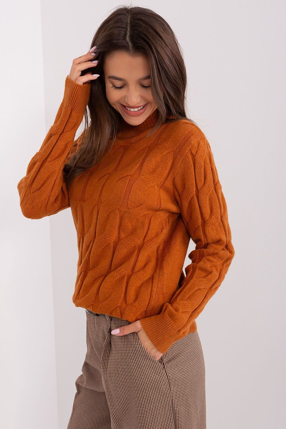 SHIRLYN Casual Sophistication Sweater - Unique Textured Elegance