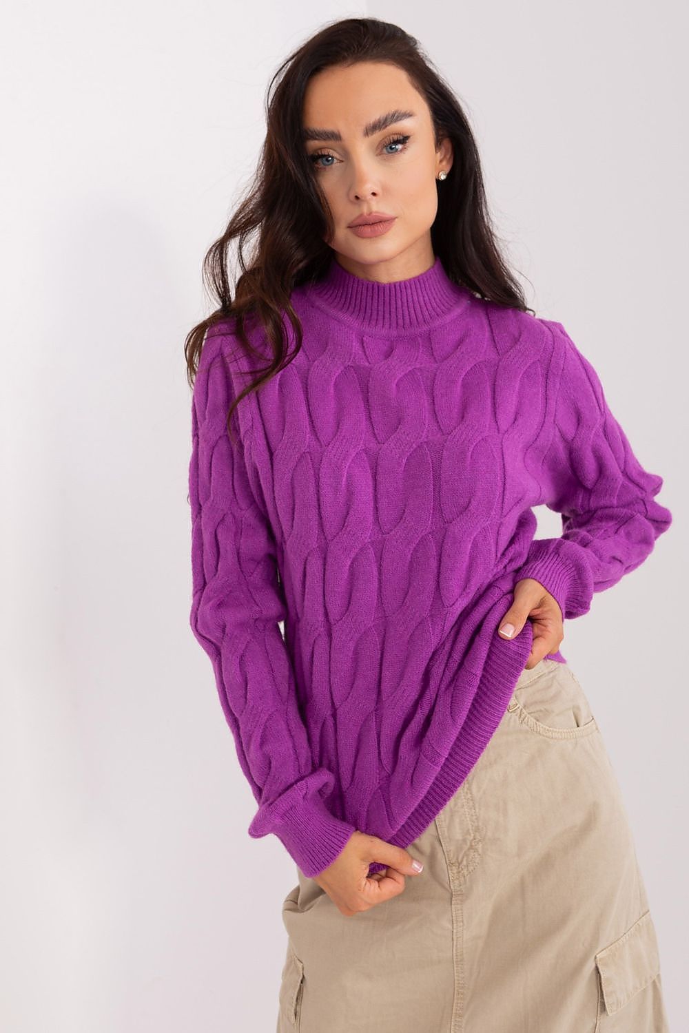 SHIRLYN Casual Sophistication Sweater - Unique Textured Elegance