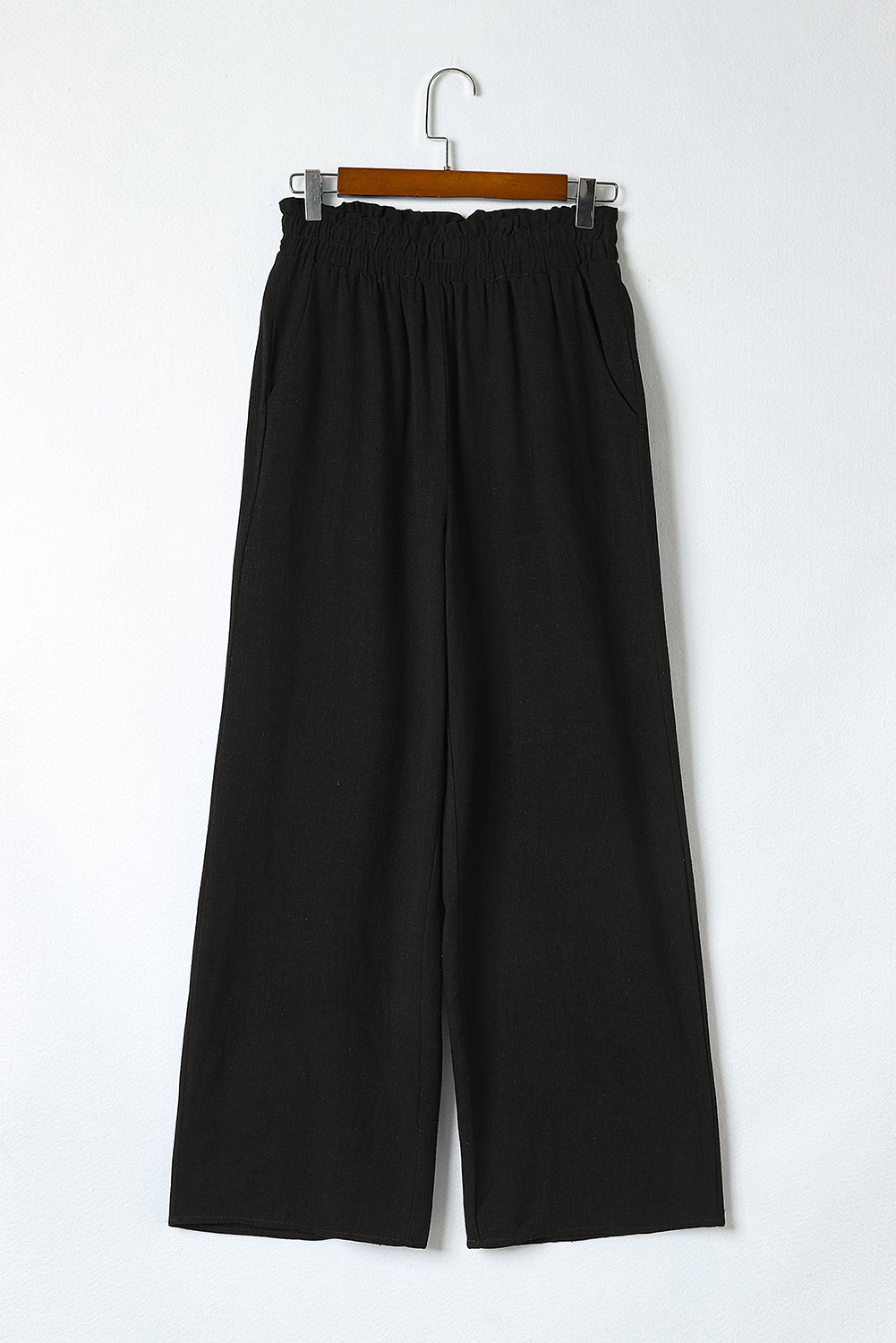 Elastic Waist Straight Leg Pants with Pockets - SHIRLYN.CO