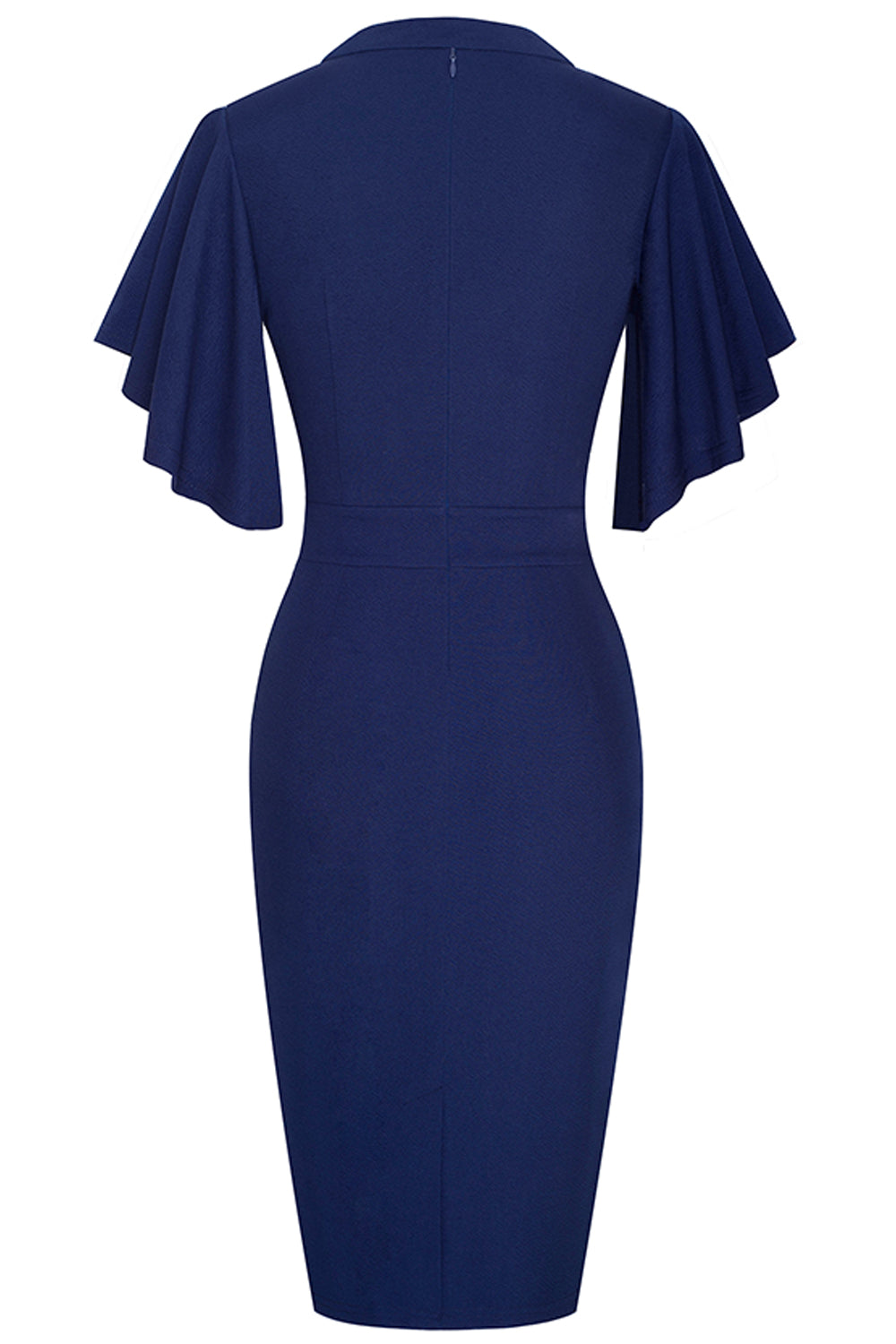 Editor's Choice: Shirlyn's Graceful Flutter Notch Sleeve Pencil Dress