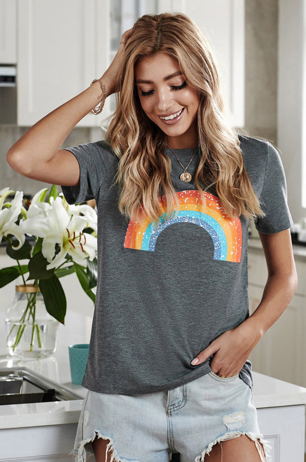 Pot Of Gold Heathered Rainbow Tee - SHIRLYN.CO