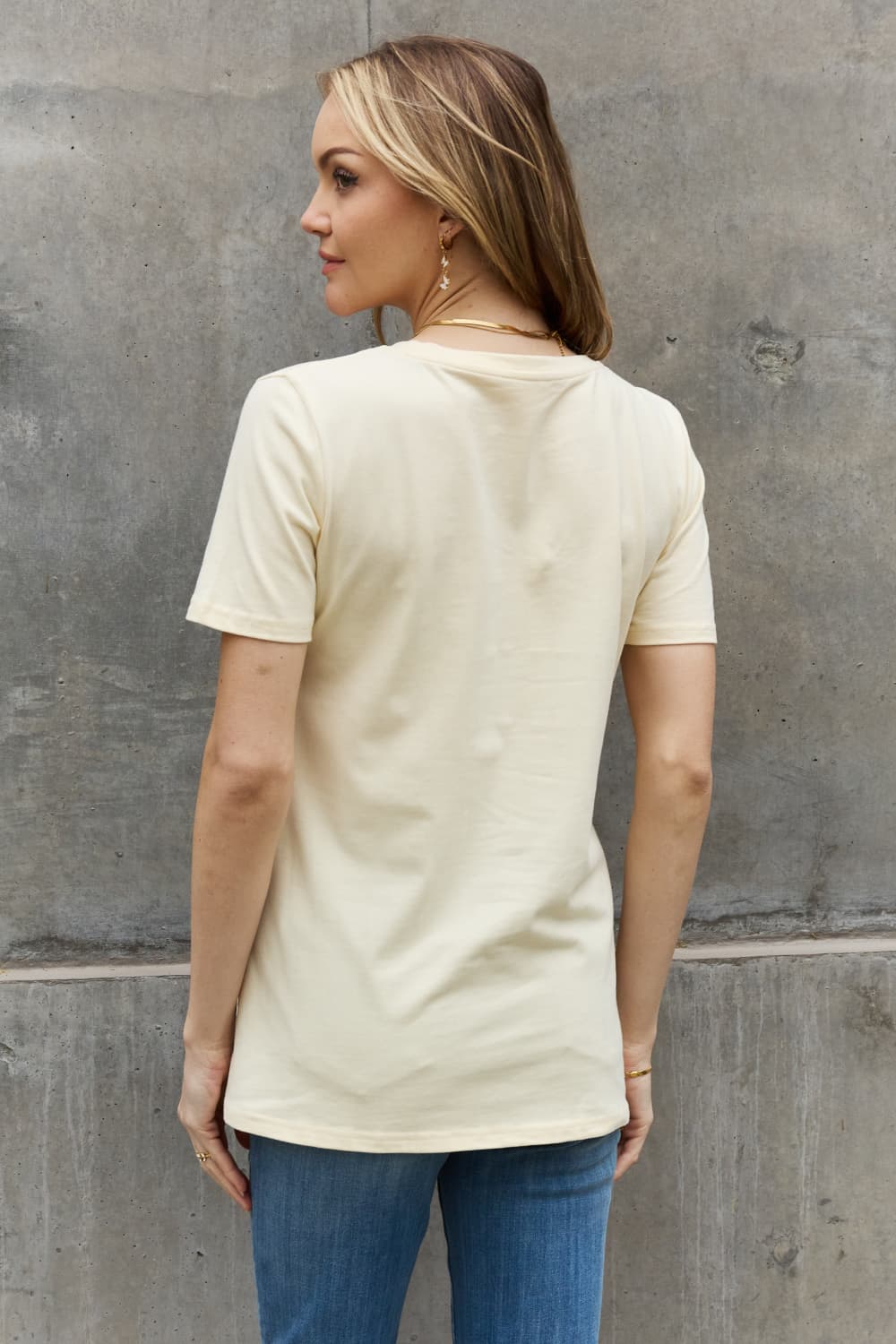 Simply Love Flower Graphic Cotton Tee - SHIRLYN.CO