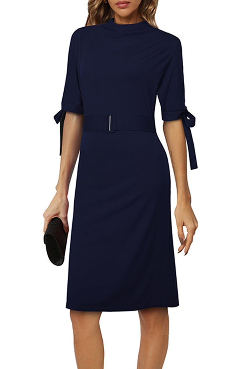 Editor's Choice: Shirlyn's Stylish Round Neck Tie Sleeve Half Sleeve Dress