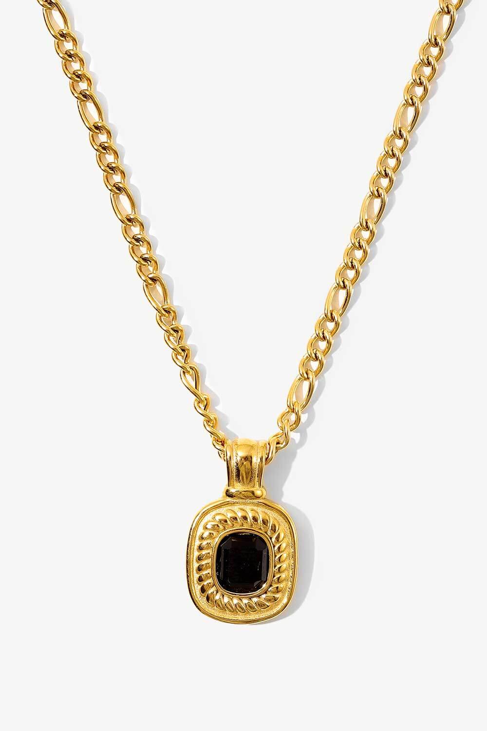 18K Gold Plated Inlaid Rhinestone Pendant Necklace - SHIRLYN.CO