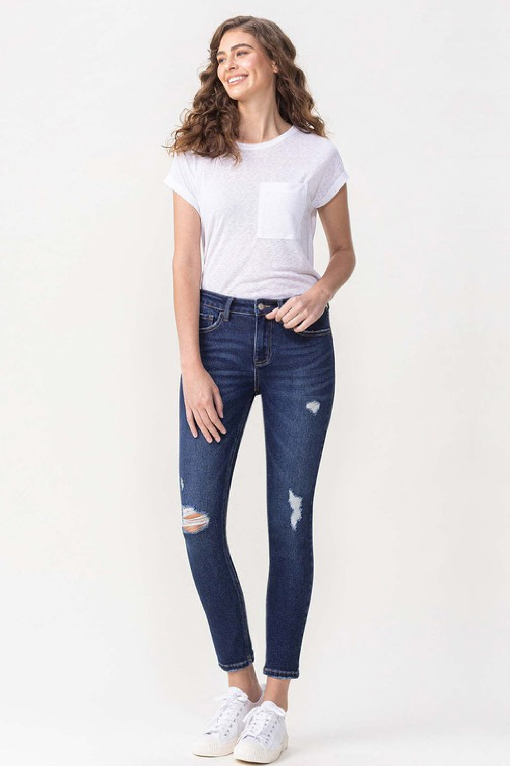 Lovervet Full Size Chelsea Midrise Crop Skinny Jeans - SHIRLYN.CO