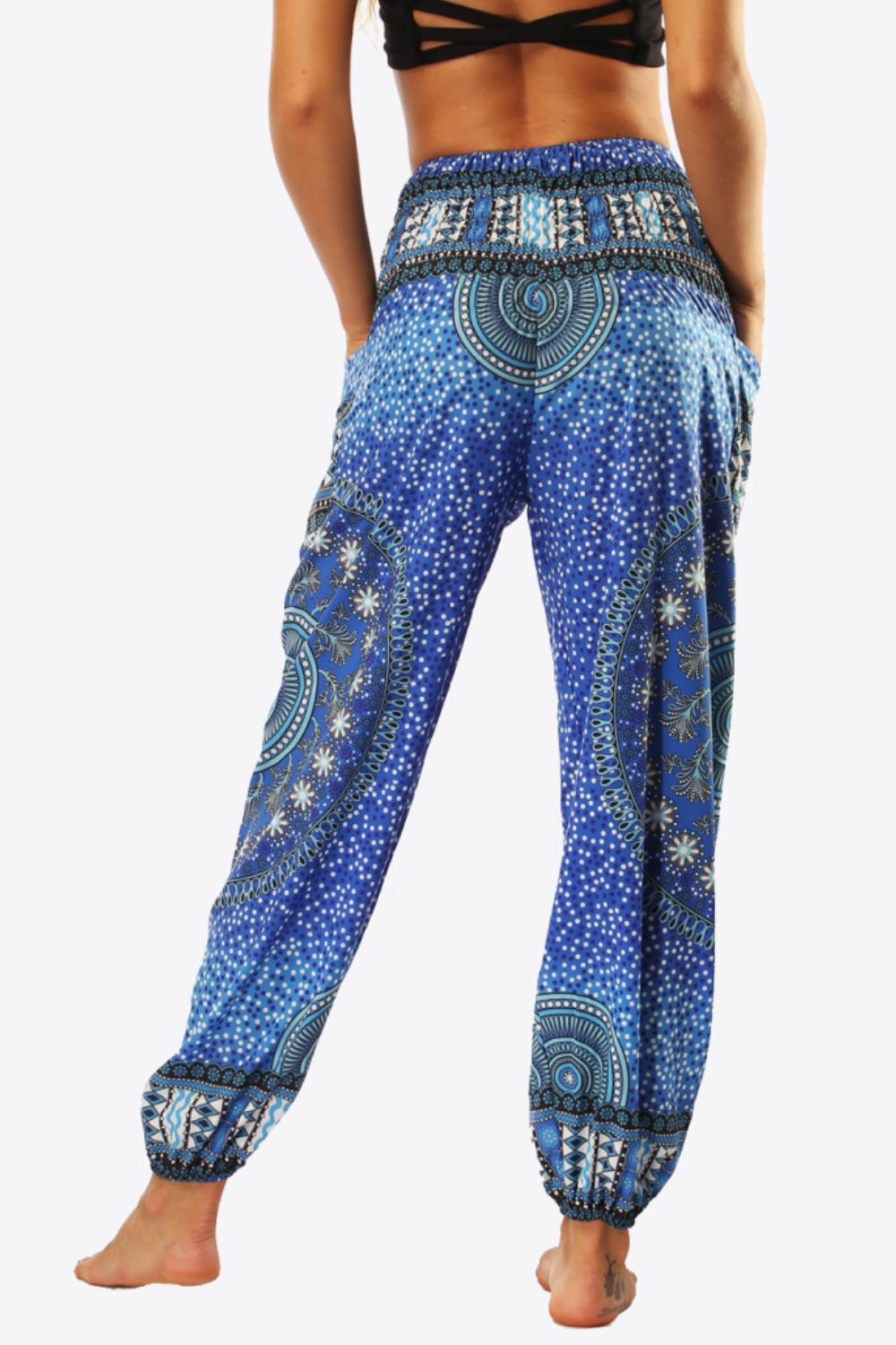 Printed High-Waist Pants - SHIRLYN.CO