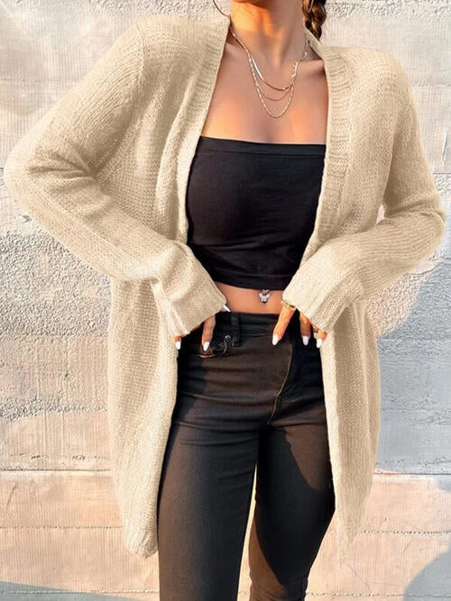 Open Front Long Sleeve Cardigan