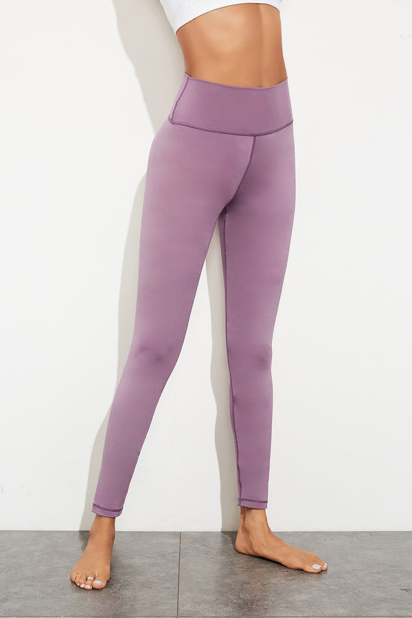 Exposed Seam High Waist Yoga Leggings - SHIRLYN.CO